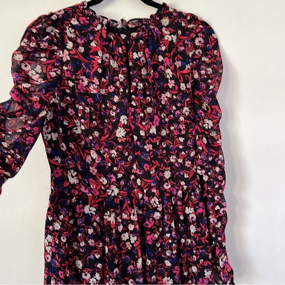 BCBGENERATION floral ruched long sleeve Maxi Dress - Picture 4 of 6